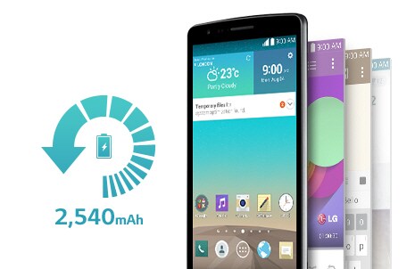 بطارية سعة 2,540 ملي أمبير لكل ساعة